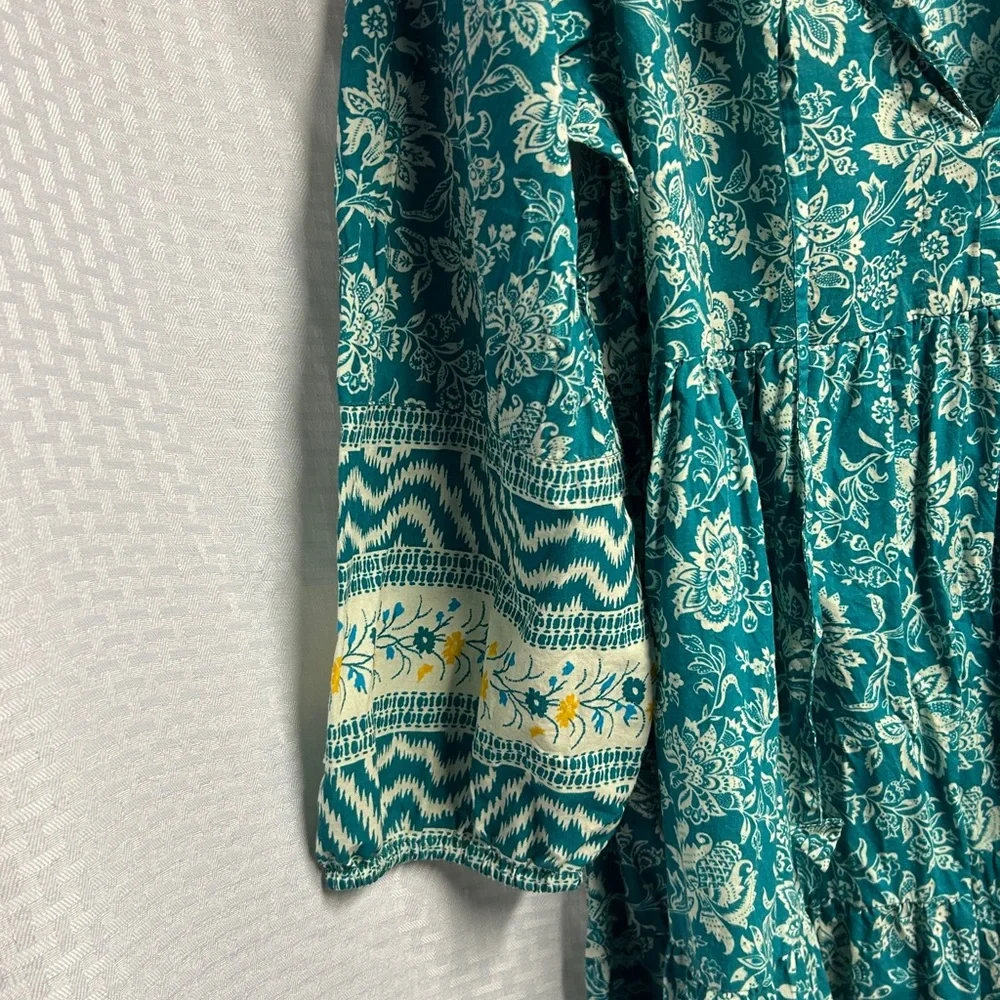 Tuckernuck Teal Floral Midi Dress - Picture 2 of 6